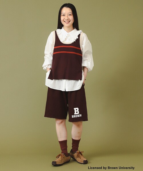 BEAMS BOY（ビームスボーイ）の「【1/15再値下げ】12ゲージ ジャカード ライン タンク（ニット/セーター・レディース・グレー/ブラウン・ONE SIZE）」の5枚目の写真