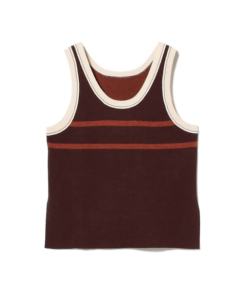 BEAMS BOY（ビームスボーイ）の「【1/15再値下げ】12ゲージ ジャカード ライン タンク（ニット/セーター・レディース・グレー/ブラウン・ONE SIZE）」の21枚目の写真