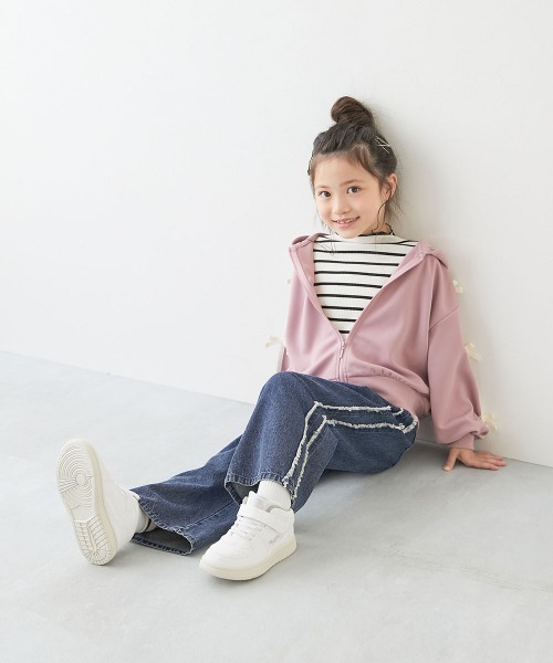 devirock（デビロック）の「サイドフリンジ デニムパンツ（デニムパンツ・キッズ・ネイビー系/ブラック系/ブルー系・100cm/110cm/120cm/130cm/140cm/150cm/160cm）」の4枚目の写真