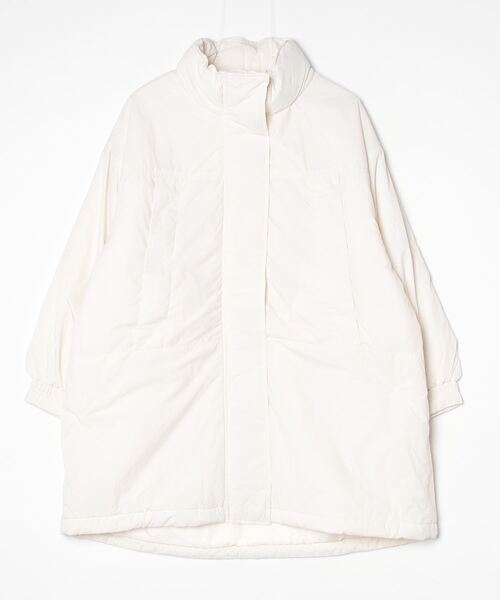 Trish（トリッシュ）の「蓄熱中綿ボリュームコート（ダウンジャケット/コート・レディース・ブラック/カーキ/アイボリー・MEDIUM）」の10枚目の写真