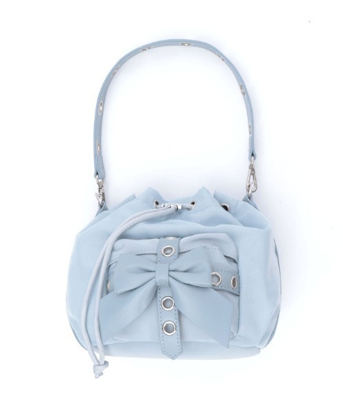 axes femme POETIQUE（アクシーズファムポエティック）の「キンチャクショルダーバッグ（ショルダーバッグ・レディース・ブラック/グレー・FREE）」の12枚目の写真