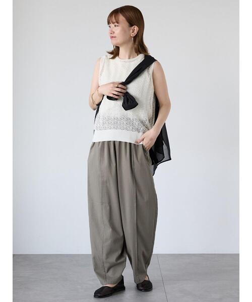 Lugnoncure（ルノンキュール）の「レース編みノースリーブニット（ニット/セーター・レディース・オフホワイト/ブラウン/ブラック・F）」の7枚目の写真