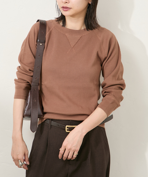 Faith（-）の「別注【FAITH MILLS CORP】ワッフルガゼットPO（Tシャツ/カットソー・レディース・ブラウン/ピンク/チャコールグレー・FREE）」の3枚目の写真