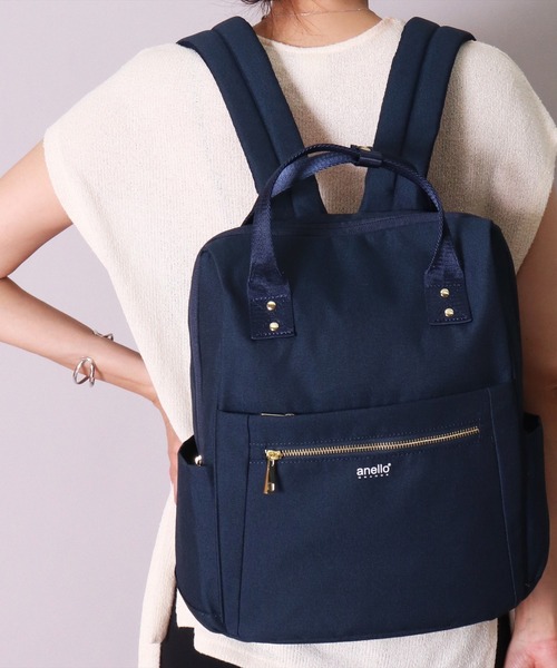anello(アネロ)の「(LF)【anello】10ポケット/16L 多収納 リュック(バックパック/リュック・レディース・ネイビー/ライトグレー/ブラック・ONE SIZE)」の3枚目の写真