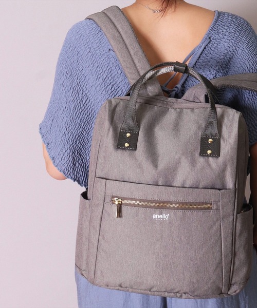 anello(アネロ)の「(LF)【anello】10ポケット/16L 多収納 リュック(バックパック/リュック・レディース・ネイビー/ライトグレー/ブラック・ONE SIZE)」の1枚目の写真