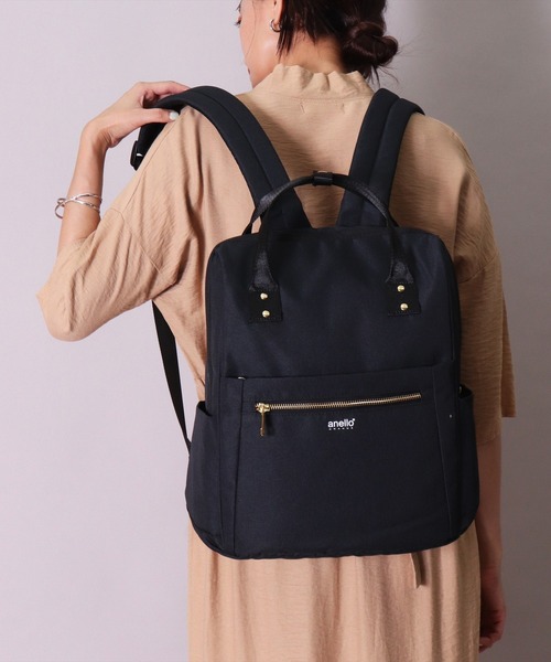 anello(アネロ)の「(LF)【anello】10ポケット/16L 多収納 リュック(バックパック/リュック・レディース・ネイビー/ライトグレー/ブラック・ONE SIZE)」の5枚目の写真