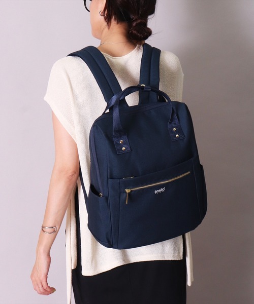 anello(アネロ)の「(LF)【anello】10ポケット/16L 多収納 リュック(バックパック/リュック・レディース・ネイビー/ライトグレー/ブラック・ONE SIZE)」の9枚目の写真