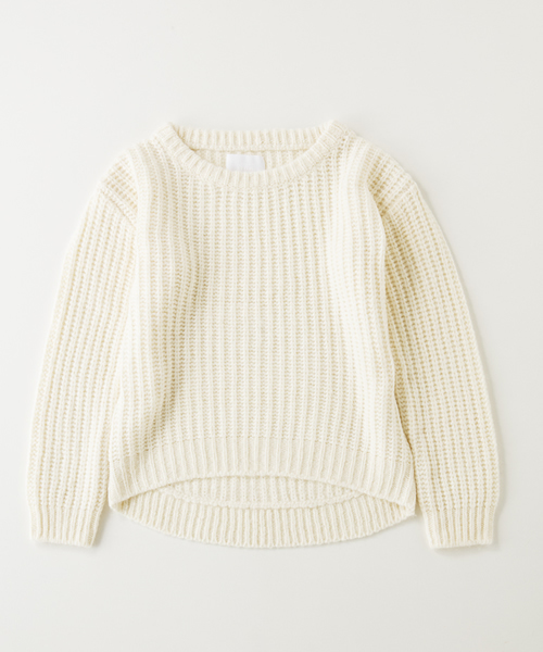radiance de SYHSE（ラディアンスドシセ）の「CREW NECK RIB KNIT PULLOVER（ニット/セーター・レディース・オフホワイト/グレー・SMALL/MEDIUM）」の2枚目の写真