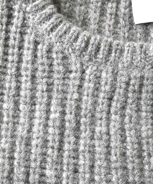 radiance de SYHSE（ラディアンスドシセ）の「CREW NECK RIB KNIT PULLOVER（ニット/セーター・レディース・オフホワイト/グレー・SMALL/MEDIUM）」の6枚目の写真