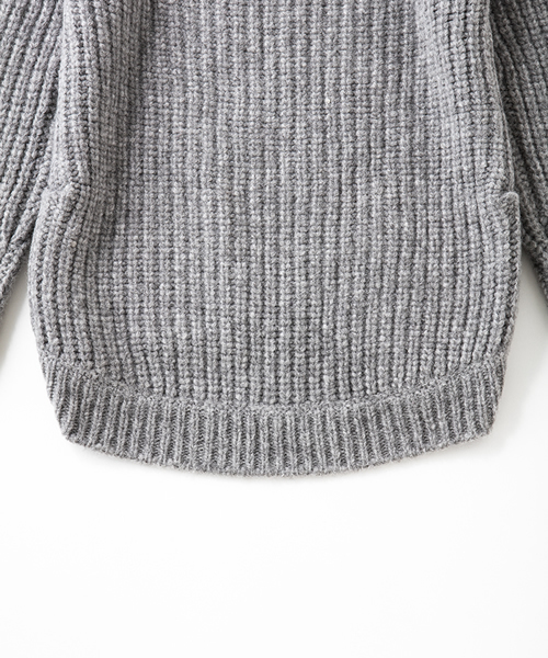 radiance de SYHSE（ラディアンスドシセ）の「CREW NECK RIB KNIT PULLOVER（ニット/セーター・レディース・オフホワイト/グレー・SMALL/MEDIUM）」の7枚目の写真