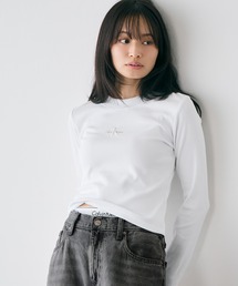クロップドショートスリーブリブTシャツ（Tシャツ/カットソー