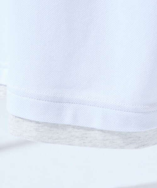 ABAHOUSE(アバハウス)の「キーネック カノコ半袖Tシャツ / フェイクレイヤード(Tシャツ/カットソー・メンズ・グレイッシュブルー/ブラック/ホワイト・46/48)」の14枚目の写真