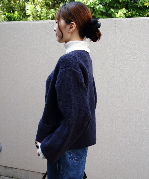 ORCIVAL(オーシバル)の「ORCIVAL/オーシバル ブークレカーディガン BOUCLE CARDIGAN OR-D0127 KBT(カーディガン/ボレロ・レディース・グレー/ネイビー・1)」の18枚目の写真