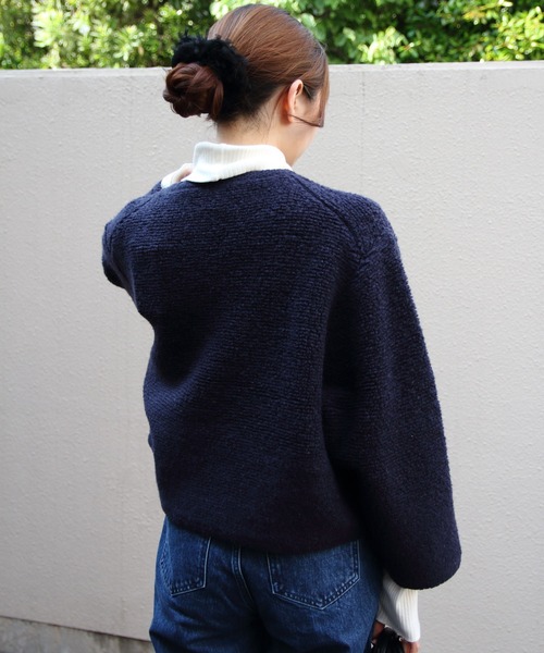 ORCIVAL(オーシバル)の「ORCIVAL/オーシバル ブークレカーディガン BOUCLE CARDIGAN OR-D0127 KBT(カーディガン/ボレロ・レディース・グレー/ネイビー・1)」の19枚目の写真