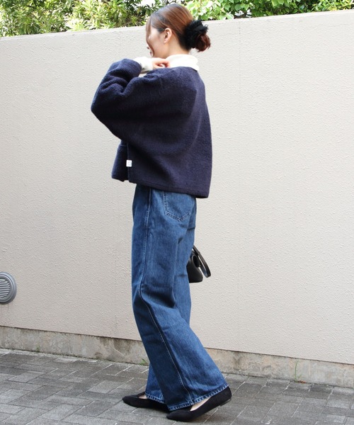 ORCIVAL(オーシバル)の「ORCIVAL/オーシバル ブークレカーディガン BOUCLE CARDIGAN OR-D0127 KBT(カーディガン/ボレロ・レディース・グレー/ネイビー・1)」の4枚目の写真