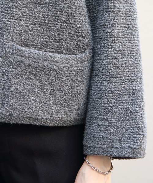 ORCIVAL(オーシバル)の「ORCIVAL/オーシバル ブークレカーディガン BOUCLE CARDIGAN OR-D0127 KBT(カーディガン/ボレロ・レディース・グレー/ネイビー・1)」の10枚目の写真