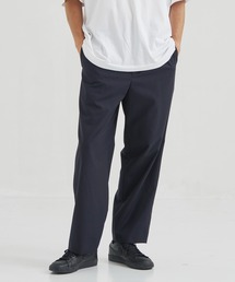 ATON ネイビー スラックス ATON / エイトン】SHRINK COTTON LAWN LOOSE FIT PANTS