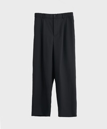 ATON ブラック スラックス ATON - High Twist Wool Wide Pants -スラックス-（Black