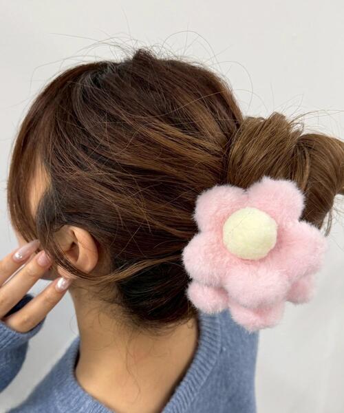 WEGO(ウィゴー)の「●WEGO/Lフラワーファーバンス(その他ヘアアクセサリー・レディース・サックスブルー/ライトピンク・FREE)」の4枚目の写真