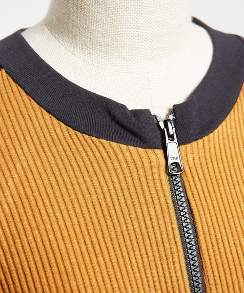 gomme（ゴム）の「コンビネーション　コクーンジャケット（ブルゾン・レディース・ブラック/チャコール/ネイビー・MEDIUM）」の9枚目の写真