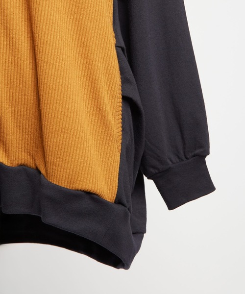 gomme（ゴム）の「コンビネーション　コクーンジャケット（ブルゾン・レディース・ブラック/チャコール/ネイビー・MEDIUM）」の11枚目の写真