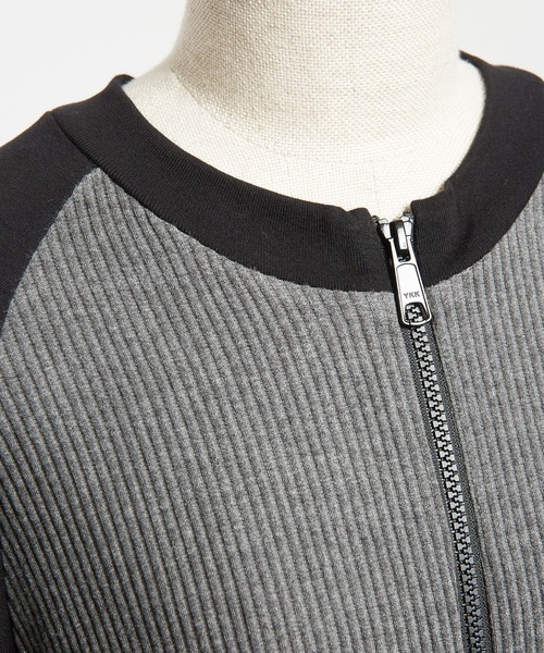 gomme（ゴム）の「コンビネーション　コクーンジャケット（ブルゾン・レディース・ブラック/チャコール/ネイビー・MEDIUM）」の13枚目の写真