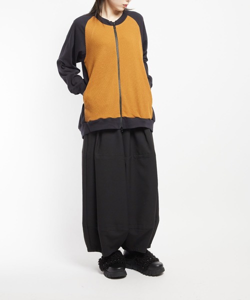 gomme（ゴム）の「コンビネーション　コクーンジャケット（ブルゾン・レディース・ブラック/チャコール/ネイビー・MEDIUM）」の14枚目の写真