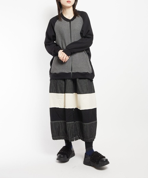 gomme（ゴム）の「コンビネーション　コクーンジャケット（ブルゾン・レディース・ブラック/チャコール/ネイビー・MEDIUM）」の17枚目の写真