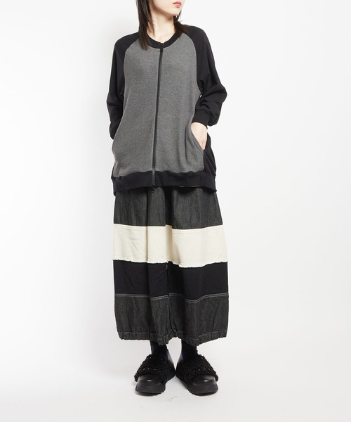 gomme（ゴム）の「コンビネーション　コクーンジャケット（ブルゾン・レディース・ブラック/チャコール/ネイビー・MEDIUM）」の16枚目の写真