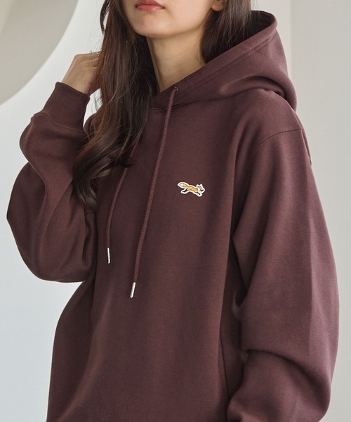 PENNEYS（ぺニーズ）の「PENNEYS/ペニーズ 別注 THE FOX ロゴ ワンポイント刺繍 オーバーサイズシームポケットプルオーバーパーカー（パーカー・レディース・ナチュラル/ライトグレー/ワイン/ブラウン系/ブラック/ネイビー・S/L/M）」の3枚目の写真