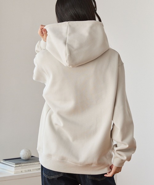 PENNEYS（ぺニーズ）の「PENNEYS/ペニーズ 別注 THE FOX ロゴ ワンポイント刺繍 オーバーサイズシームポケットプルオーバーパーカー（パーカー・レディース・ナチュラル/ライトグレー/ワイン/ブラウン系/ブラック/ネイビー・S/L/M）」の14枚目の写真