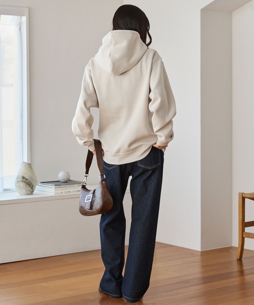 PENNEYS（ぺニーズ）の「PENNEYS/ペニーズ 別注 THE FOX ロゴ ワンポイント刺繍 オーバーサイズシームポケットプルオーバーパーカー（パーカー・レディース・ナチュラル/ライトグレー/ワイン/ブラウン系/ブラック/ネイビー・S/L/M）」の17枚目の写真