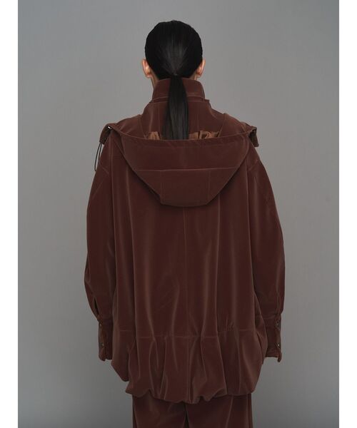 セール】VELVET HEM GATHER HOOD CT / ベルベットヘムギャザーフード