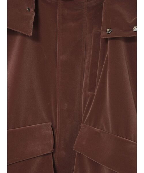 UN3D.（アンスリード）の「VELVET HEM GATHER HOOD CT / ベルベットヘムギャザーフードコート（その他アウター・レディース・キャメル/ブラック・FREE）」の18枚目の写真