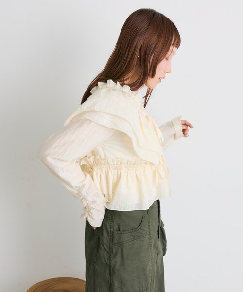 w closet（ダブルクローゼット）の「【25AW】マルチウェイ長袖ブラウス（シャツ/ブラウス・レディース・ブラック/アイボリー/ブルー/ブラウン/グリーン/ピンク・FREE）」の9枚目の写真