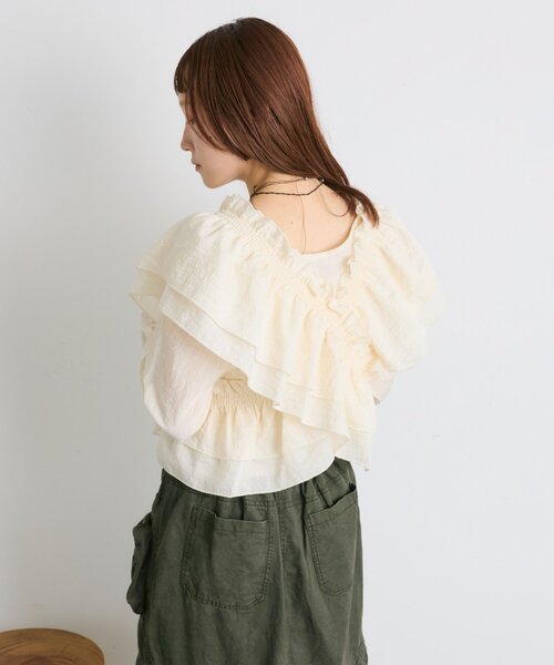 w closet（ダブルクローゼット）の「【25AW】マルチウェイ長袖ブラウス（シャツ/ブラウス・レディース・ブラック/アイボリー/ブルー/ブラウン/グリーン/ピンク・FREE）」の11枚目の写真