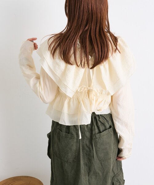 w closet（ダブルクローゼット）の「【25AW】マルチウェイ長袖ブラウス（シャツ/ブラウス・レディース・ブラック/アイボリー/ブルー/ブラウン/グリーン/ピンク・FREE）」の18枚目の写真