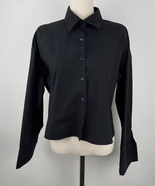 Lace Ladies(レースレディース)の「バック レースアップ ビッグ カフス シャツ(シャツ/ブラウス・レディース・ブルー/ブラック・S/M/XL)」の13枚目の写真