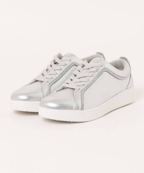 RALLY CRYSTAL-TRIM LEATHER SNEAKERS / RALLY クリスタル トリム 