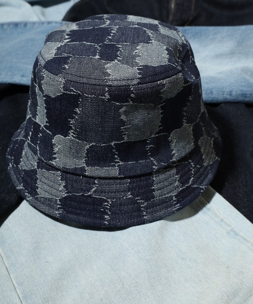 Sense of Grace（センスオブグレース）の「ジャガードデニム　バケットハット（ハット・メンズ・ブラック/ライトブルー/ネイビー/グレー・FREE）」の4枚目の写真