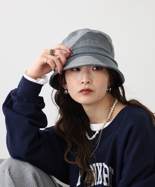 Sense of Grace（センスオブグレース）の「ジャガードデニム　バケットハット（ハット・メンズ・ブラック/ライトブルー/ネイビー/グレー・FREE）」の22枚目の写真
