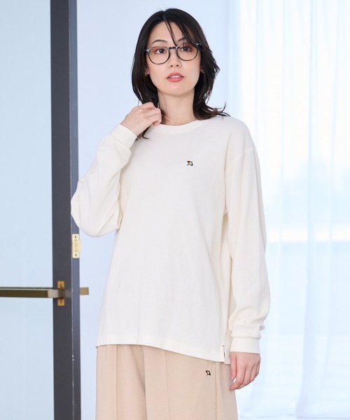 Arnold Palmer（アーノルドパーマー）の「サーフニット シェア ロングTシャツ（Tシャツ/カットソー・レディース・ブラック/アイボリー/アイボリー系・XS/L/M/S/LL）」の2枚目の写真