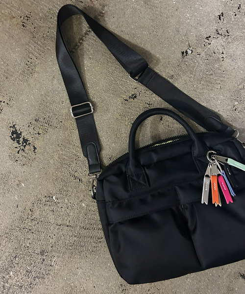 cheek(BAG)(チーク)の「【cheek / チーク】ダブルポケット3WAYボストンバッグ/C25008/ボストン/3WAYユニセックス【WEB限定】(ボストンバッグ・レディース・ブラック/カーキ/ベージュ/グレー・フリー)」の8枚目の写真