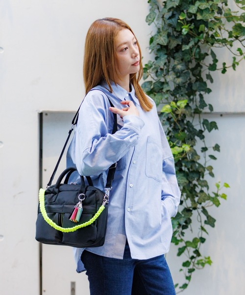 cheek(BAG)(チーク)の「【cheek / チーク】ダブルポケット3WAYボストンバッグ/C25008/ボストン/3WAYユニセックス【WEB限定】(ボストンバッグ・レディース・ブラック/カーキ/ベージュ/グレー・フリー)」の15枚目の写真