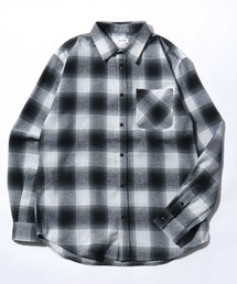 Salong hameu（サロン ハミュー）の「オンブレチェック・ミニブロックチェックシャツ/長袖ビエラシャツ メンズ レディース ユニセックス（シャツ/ブラウス・メンズ）」