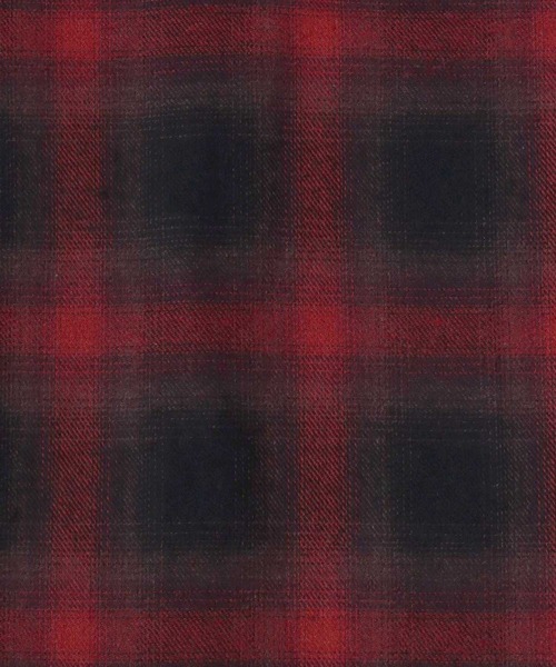 Salong hameu（サロン ハミュー）の「オンブレチェック・ミニブロックチェックシャツ/長袖ビエラシャツ メンズ レディース ユニセックス（シャツ/ブラウス・メンズ・ホワイト×ブラック/ブラウン系1/レッド系1/ブラック×ベージュ/ネイビー系1/ブラック系1・M/XL/L）」の12枚目の写真