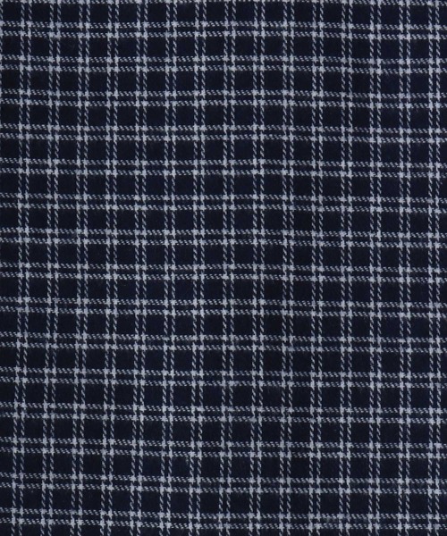 Salong hameu（サロン ハミュー）の「オンブレチェック・ミニブロックチェックシャツ/長袖ビエラシャツ メンズ レディース ユニセックス（シャツ/ブラウス・メンズ・ホワイト×ブラック/ブラウン系1/レッド系1/ブラック×ベージュ/ネイビー系1/ブラック系1・M/XL/L）」の11枚目の写真