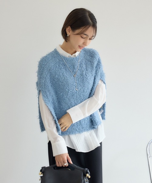 KATHARINE ROSS（キャサリンロス）の「【KATHARINE ROSS】ファンシーケープ×シャツセット（アンサンブル・レディース・ライトブルー/グレイッシュベージュ・MEDIUM）」の7枚目の写真