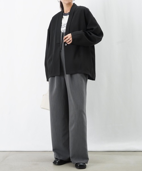 セール】LC/LLL タック入りコクーンジャケット【セットアップ着用可