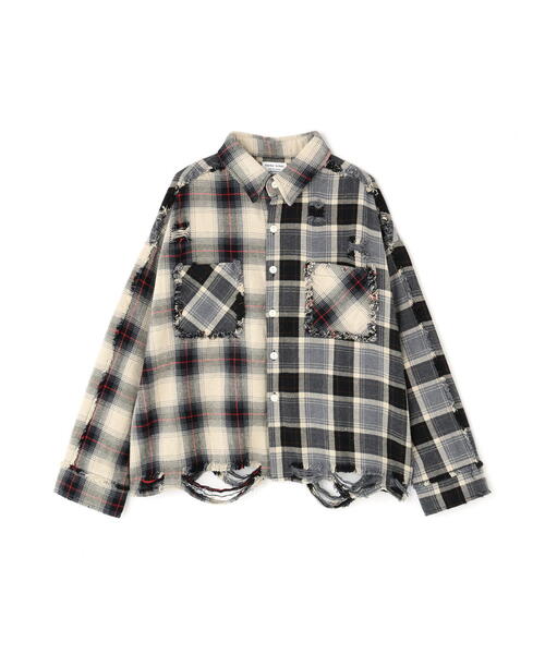DANKE SCHON（ダンケシェーン）の「DankeSchon/ダンケシェーン/FLANNEL SHIRTS（シャツ/ブラウス・レディース・ベージュ/ブラック/ネイビー・L/M）」の19枚目の写真